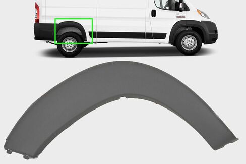 ل Dodge Ram Promaster 2014-2018 تقليم عجلة القولبة الخلفية Fender Flare رمادي (جانب الركاب الأيمن) in Saudi Arabia