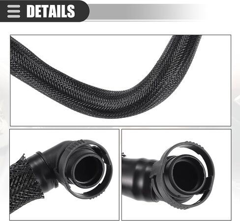 Motoforti Crankcase Vent Hose Tube, PCV Valve Hose, for Mini Cooper 1.6L 2007-2011, Plastic, No.11157605186/11157565449, Black in Saudi Arabia