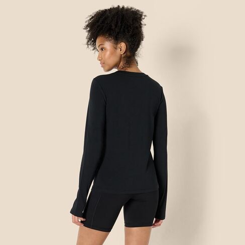 Amazon Essentials Women's Active Soft Cotton Regular Fit Crewneck Long Sleeve Lightweight Yoga Workout T-Shirt in Saudi Arabia