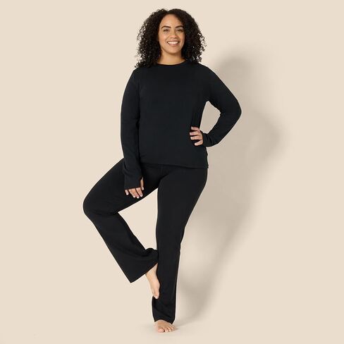 Amazon Essentials Women's Active Soft Cotton Regular Fit Crewneck Long Sleeve Lightweight Yoga Workout T-Shirt in Saudi Arabia