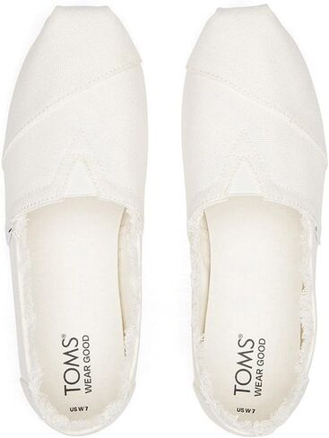 TOMS Women's Espadrille Loafer Flat, White Canvas, 12 in Saudi Arabia