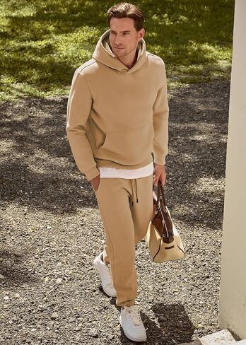 JMIERR Men's 2 Piece Outfits Hoodie Sweatshirt Tracksuit & Joggers Sweatpants Sweatsuit Set in Saudi Arabia