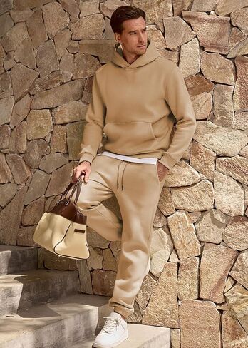 JMIERR Men's 2 Piece Outfits Hoodie Sweatshirt Tracksuit & Joggers Sweatpants Sweatsuit Set in Saudi Arabia