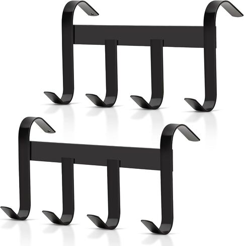 Dunzy 2 Pcs Black Tack Rack with Swivel Hooks, Hanging Bridle Hooks Portable Tack Hangers for Horses, Horse Tack Room Organizer Horse Tack Holder for Stall Room Trailer Accessories (5 Hooks Style) in Saudi Arabia