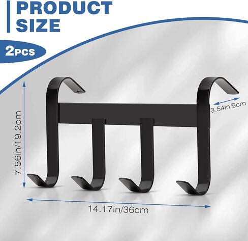 Dunzy 2 Pcs Black Tack Rack with Swivel Hooks, Hanging Bridle Hooks Portable Tack Hangers for Horses, Horse Tack Room Organizer Horse Tack Holder for Stall Room Trailer Accessories (5 Hooks Style) in Saudi Arabia