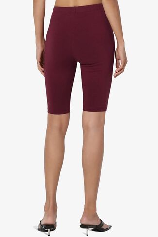 TheMogan Women's Basic Stretch Cotton Span High Waist Above Knee Bermuda Short Leggings in Kuwait