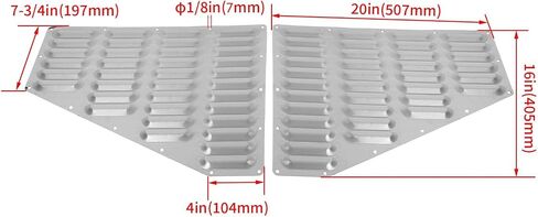 KUAFU Aluminum Louver Hood Cooling Panels Kit Compatible With 1984-2001 Jeep XJ Cherokee Comanche Alloy Vented Pair Hood Louver in Saudi Arabia