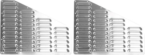 KUAFU Aluminum Louver Hood Cooling Panels Kit Compatible With 1984-2001 Jeep XJ Cherokee Comanche Alloy Vented Pair Hood Louver in Saudi Arabia