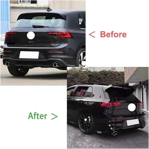 CS Clubsport Style Roof Sweverer Wing Tuning متوافق مع VW Golf 8 MK8 GTI GTD R 2020 2021 2022 2023 CAR الخلفية المفسد المفسد (نظرة كربونية) in Saudi Arabia