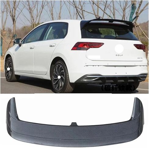 CS ClubSport Style Roof Spoiler Wing Kit Tuning Compatible For VW Golf 8 MK8 GTI GTD R 2020 2021 2022 2023 Car Rear Trunk Boot Spoiler Wing(Carbon Look) in Saudi Arabia