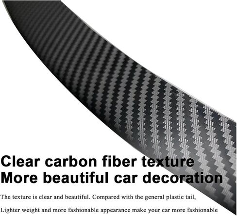 Model3 Highland 2025 ABS Carbon Fiber Spoiler بشكل معتدل جناح Trunk Trunk متوافق مع Tesla Model Y 2024 إكسسوارات الأجزاء الخارجية التعديل (My Carbon Matte) in Saudi Arabia