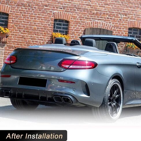 ألياف الكربون الأجنحة الخلفية المفسد الأجنحة المتوافقة مع Benz C Class A205 C43 C63 AMG Convertible 2-Door 2015-2020 CAR CAR in Saudi Arabia