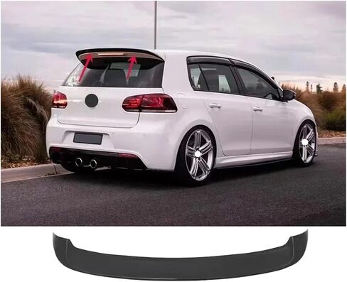 متوافق مع فولكس واجن 2010-2013 Golf 6 GTI MK6 GTI R20 HATCHBACK CAR الخلفي سقف المفسد جناح الجذع الخلفي إكسسوارات المفسد المفسد (أسود لامع) in Saudi Arabia