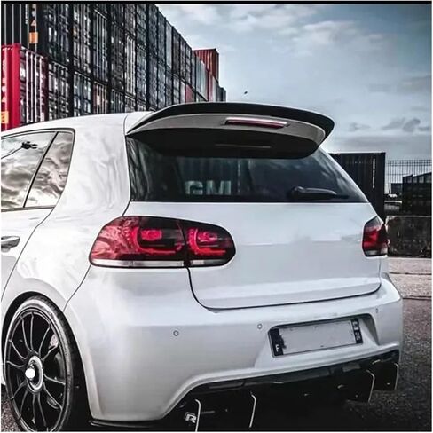 متوافق مع فولكس واجن 2010-2013 Golf 6 GTI MK6 GTI R20 HATCHBACK CAR الخلفي سقف المفسد جناح الجذع الخلفي إكسسوارات المفسد المفسد (أسود لامع) in Saudi Arabia