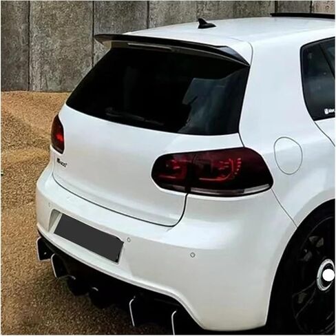 متوافق مع فولكس واجن 2010-2013 Golf 6 GTI MK6 GTI R20 HATCHBACK CAR الخلفي سقف المفسد جناح الجذع الخلفي إكسسوارات المفسد المفسد (أسود لامع) in Saudi Arabia