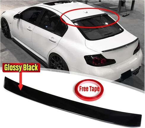 Rear Roof Spoiler Wing Lip Compatible For INFINITI G35 G25 G37 Q40 4 Dr Sedan 2007-2014 Rear Trunk Spoiler Wing Lip Extension(Glossy Black) in Saudi Arabia