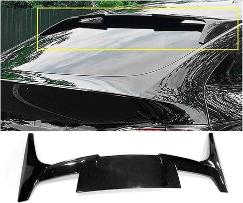 Car Modification Accessories Trunk Spoiler Wing Trim Compatible For Tesla Model Y 2019-2024 Glossy Black, Carbon Fiber Car Tail Wing(Glossy Black) in Saudi Arabia