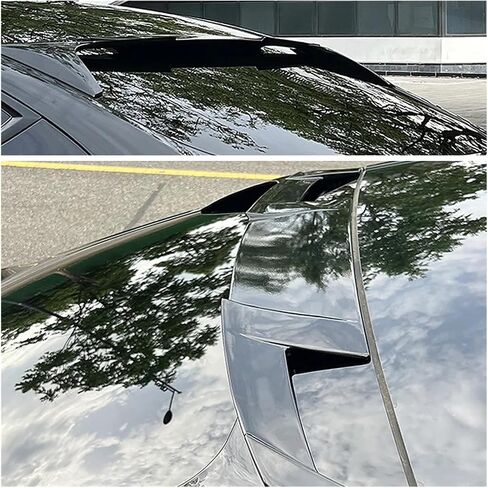 Car Modification Accessories Trunk Spoiler Wing Trim Compatible For Tesla Model Y 2019-2024 Glossy Black, Carbon Fiber Car Tail Wing(Glossy Black) in Saudi Arabia