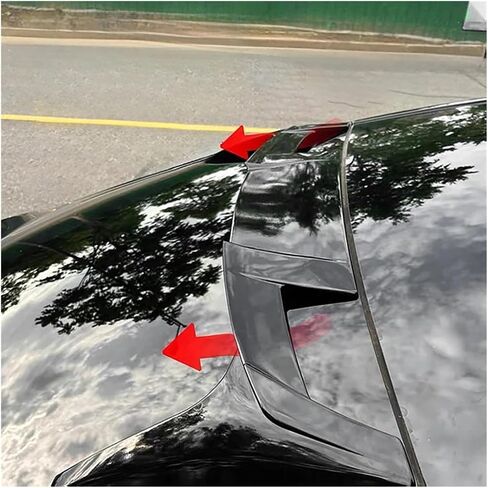 Car Modification Accessories Trunk Spoiler Wing Trim Compatible For Tesla Model Y 2019-2024 Glossy Black, Carbon Fiber Car Tail Wing(Glossy Black) in Saudi Arabia