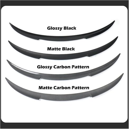 Rear Spoiler Wings Compatible For Tesla Model Y 2020-2024 Rear Trunk ABS Spoiler Lip Tail Wing Trunk Lid Accessories Carbon Fiber(Glossy Black) in Saudi Arabia