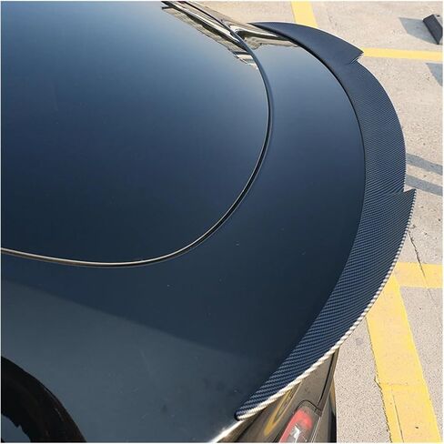 Rear Spoiler Wings Compatible For Tesla Model Y 2020-2024 Rear Trunk ABS Spoiler Lip Tail Wing Trunk Lid Accessories Carbon Fiber(Glossy Black) in Saudi Arabia