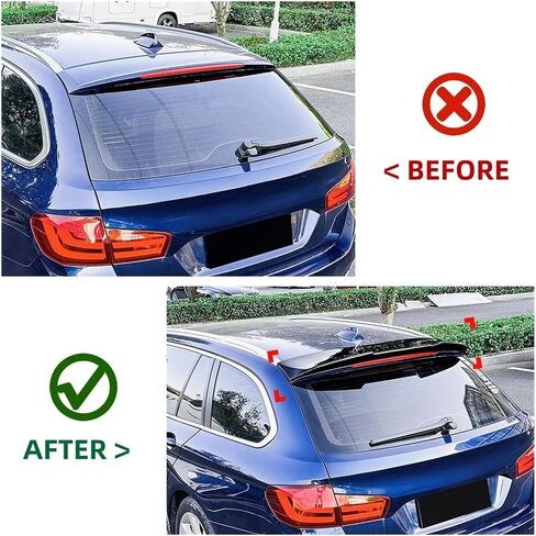 Compatible For BMW 5 Series F11 2011-2017 Touring Edition Rear Top Tail Wing Spoiler Glossy Black Modification Car Body Kit ﻿(Carbon Black) in Saudi Arabia