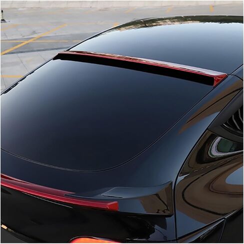 متوافق مع Tesla Model Y Roof Soilder ABS المفسد الخلفي جناح اللمعان الألياف الكربونية الأسود 2021 2022 2023 إكسسوارات خارجية (أحمر) in Saudi Arabia