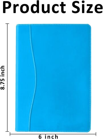 Mini Padfolio/Junior Portfolio Folder Case, Business A5 Binder Organizer Notepad for Men Women, 5 x 8 Writing Pad Included,Brown. in Saudi Arabia