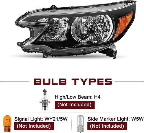 JSBOYAT Headlight Assembly Replacement for 2012 2013 2014 Honda CR-V OE Style Headlamp Halogen Head Light Lamp Front Light, Left Driver & Right Passenger Side in Saudi Arabia