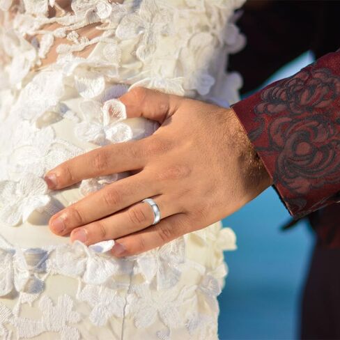 Personalized couple rings Set,Custom Engraved Rings for Couples Matching Promise Rings for Couples Blue and Black Wedding Rings for Men and Women,Custom Ring inside outside &Any Pattern in Saudi Arabia