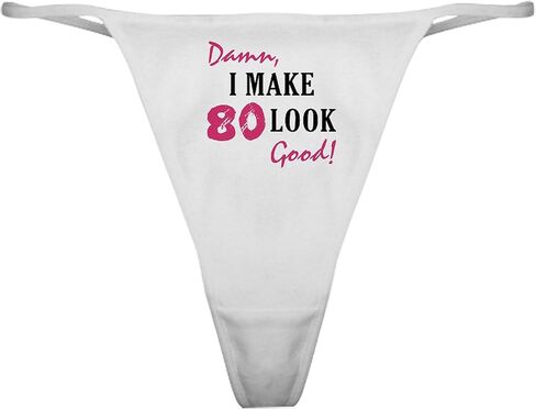 CafePress Hot 80Th Birthday Classic Thong Underwear, Womens Panties in Kuwait