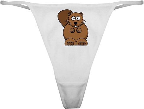 Cafepress Beaver Classic Thong الملابس الداخلية ، سراويل داخلية للسيدات in Saudi Arabia