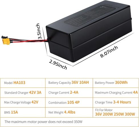 Ebike Battery - 36V 6Ah Built-in ebike Battery, 216Wh Electric Bike for 200W 250W Motor Electric Bike Bicycles in Saudi Arabia