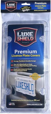Premium Clear License Plate Cover incl Stainless Steel Screws | Durable and Weatherproof Clear License Plate Protector | One-of-a-Kind Design | Proudly Made in The USA in Kuwait