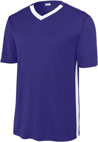 منافس Sport-Tek United V-Neck | تي شيرت صالة الألعاب الرياضية للرجال والنساء ، قمة تجريب الأزياء الصيفية ، ملابس رياضية غير رسمية in Kuwait