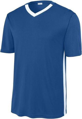 منافس Sport-Tek United V-Neck | تي شيرت صالة الألعاب الرياضية للرجال والنساء ، قمة تجريب الأزياء الصيفية ، ملابس رياضية غير رسمية in Kuwait