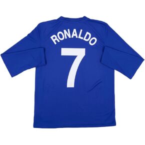 Ronaldo Men's Soccer Jersey Fan Persont Long Sleeve Shirt ليوم اللعبة أو التدريب أو ارتداء غير رسمي - 2007/08 in Kuwait
