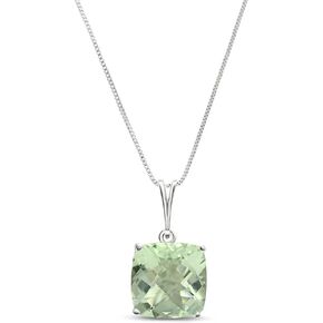 Galaxy Gold GG 14k Solid Gold Necklace 3.6ct Natural cushion Green Amethyst in Saudi Arabia