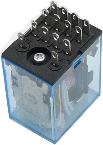 MY4NJ Mini Power Relay 4NO 4NC 14 Pins AC/DC 12V-380V DIN Rail Mount with Socket - CE Certified (24V-AC) in Saudi Arabia