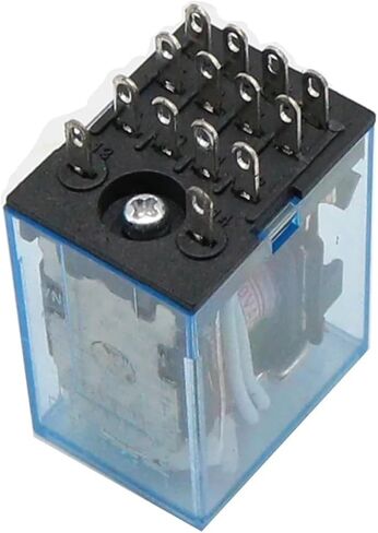 MY4NJ Mini Power Relay 4NO 4NC 14 Pins AC/DC 12V-380V DIN Rail Mount with Socket - CE Certified (12V-AC) in Saudi Arabia