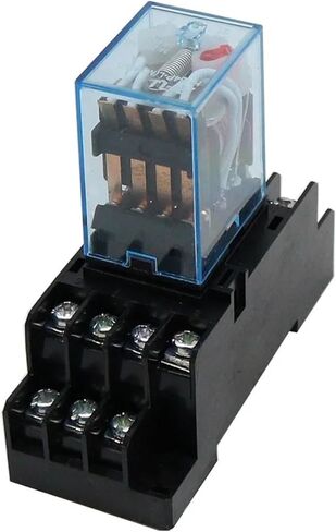 MY4NJ Mini Power Relay 4NO 4NC 14 Pins AC/DC 12V-380V DIN Rail Mount with Socket - CE Certified (12V-AC) in Saudi Arabia