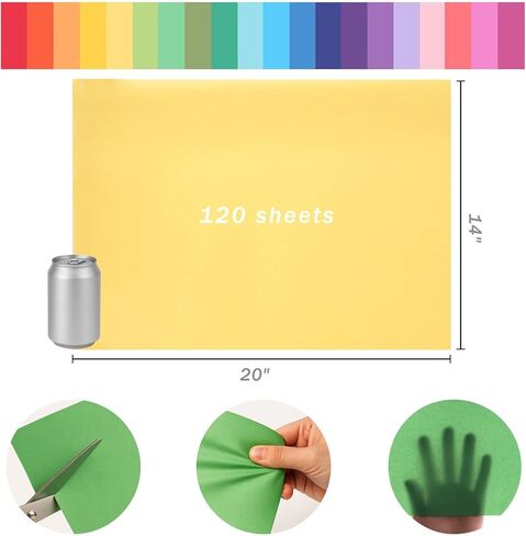 3 otters 120 Sheets Black Tissue Paper, 14x20 Inches Gift Bags Wrapping Paper Bulk for Bouquet Flowers Wedding Birthday DIY Project Crafts Graduation Halloween Party Decor in Kuwait