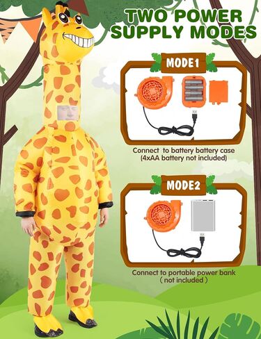 Halloween Giraffe Inflatable Costume Adult Blow up Fancy Dress Costumes Full Body Animal Suit for Cosplay Party in Saudi Arabia