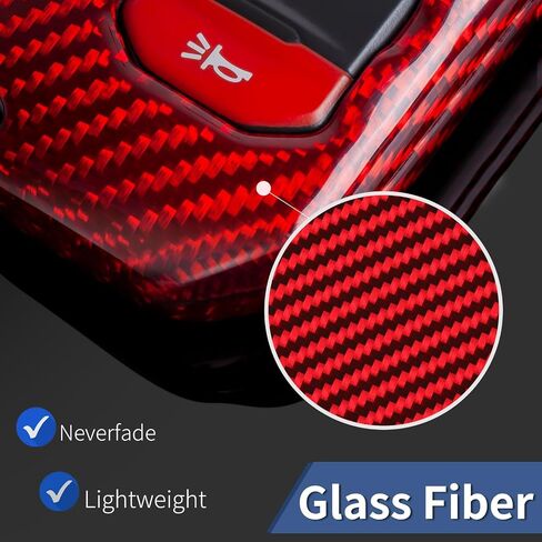 Real Carbon Fiber Key Fob Cover for Jeep, Key Fob Protector Fits for Jeep Wrangler JL JLU Rubicon Sahara JLU Gladiator JT Remote Control Key Accessories 2018-2024 (Black) in Kuwait