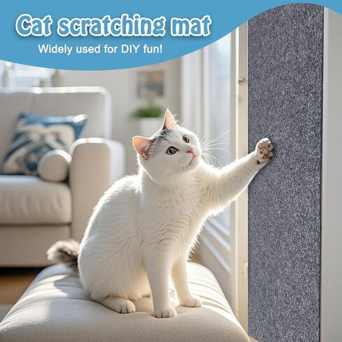 78.7"x15.8" Cat Scratching Mat - Trimmable Self Adhesive DIY Climbing Cat Scratcher Pad Replacement for Cat Tree Shelves and Post Cat Scratch Furniture Protector#02 in Saudi Arabia