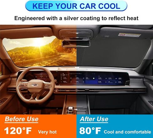 مظلة الشمس للزجاج الأمامي لسيارة Mazda CX5 2017-2024 واقي حاجب الشمس للنافذة Mazda CX-5 Sport، Touring، Grand Touring، 4 ملحقات متقاطعة للأبواب، كتل شمسية قابلة للطي، الأشعة فوق البنفسجية تحافظ على برودة سيارتك in Kuwait