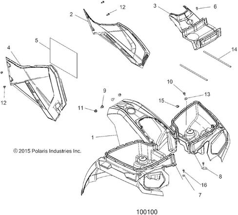 Polaris ATV Panel/Shield Assembly ، يمين ، أبيض مشرق ، جزء أصلي ، الجزء 2636441-133 ، كتي 1 in Saudi Arabia