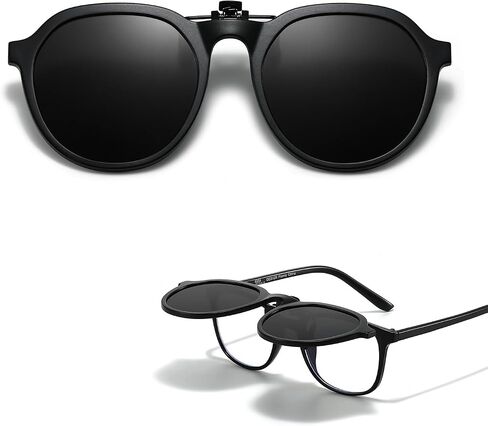Trysee® Kids Clip on Sunglasses Over Prescription Glasses for Age 6-12 Boys Girls Polarized UV400 Protection Flip Up TS-8801 in Saudi Arabia