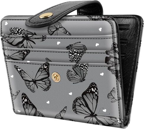 محافظ صغيرة للنساء ضئيل ضئيل للحصول على حامل بطاقة الائتمان Bifold للجيب أو المحفظة ، الفهد in Kuwait