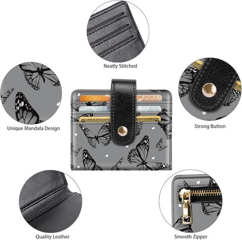 محافظ صغيرة للنساء ضئيل ضئيل للحصول على حامل بطاقة الائتمان Bifold للجيب أو المحفظة ، الفهد in Kuwait